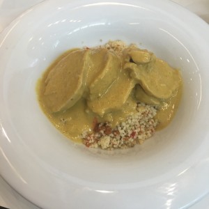 pollo curry y cous cous