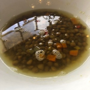 sopa de lentejas