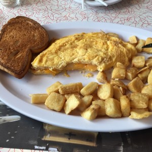 Omelette dos quesos