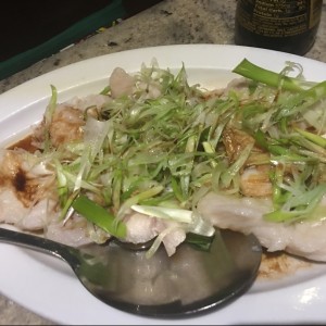 pescado con jengibre y salsa de ostras