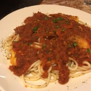 espaguetti con langostinos