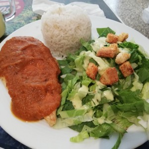 Pollo en salsa pomodoro