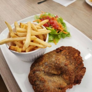 Milanesa de pollo o res