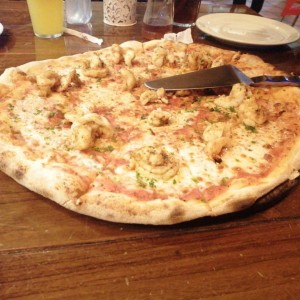 pizza familiar de langostinos