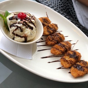 Postres - Banana tempura