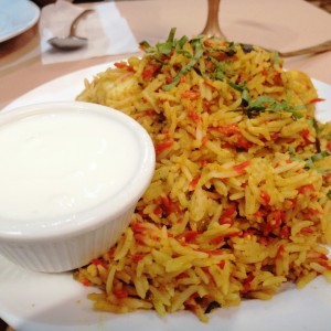 Shrimp Biryani (arroz con camarones) 