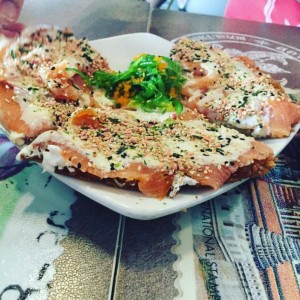 pizza de salmon