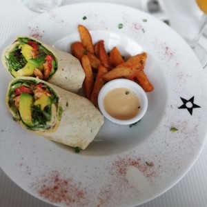 Wrap de pollo thai