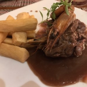 Filte relleno con langostinos