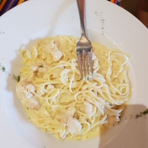 Spaguetti con salsa blanca