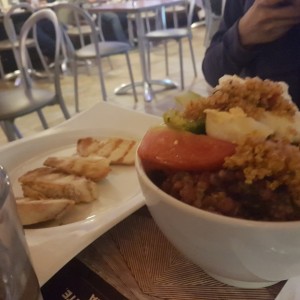 Ensalada con extra de pollo