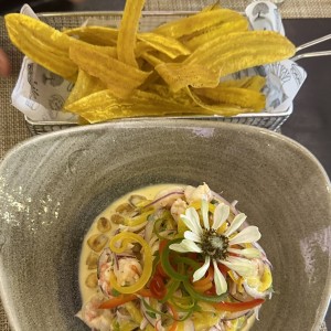 CEVICHE PERUANO FUSIÓN DE CAMARÓN