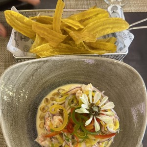 CEVICHE PERUANO FUSIÓN DE CAMARÓN