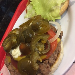hamburguesa de carne de 1 lb
