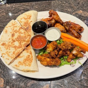 Triple chicken sampler