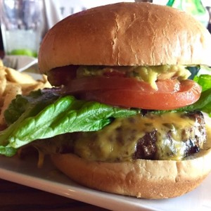 Beer craft chipotle cheese burger