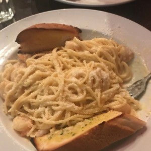 pasta con camarones