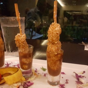 pinchos de camaron