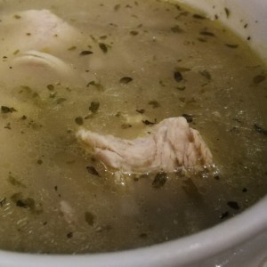 Arroz blanco con sancocho 