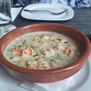 Camarones con leche de coco 