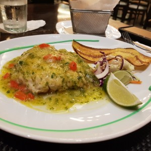 Corvina al ajillo