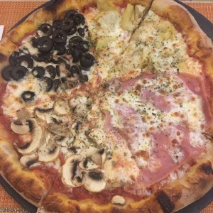 Pizzas Tradicionales - 4 Stagioni 12$-24$