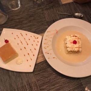 flan y tres leches ?