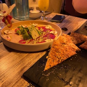 Carpaccio y Focaccia