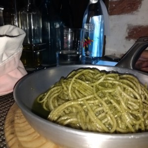 Spaghettis al pesto