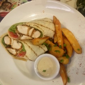 Wrap de pollo thai