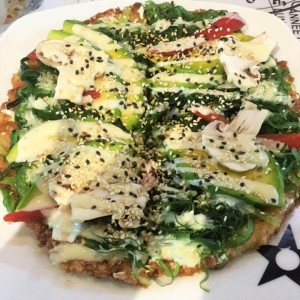 Sushi pizza de vegetales