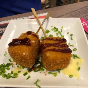 brochetas de queso