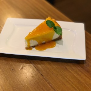 Cheesecake with Passionfruit sauce