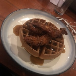 chicken and waffles (13.00)