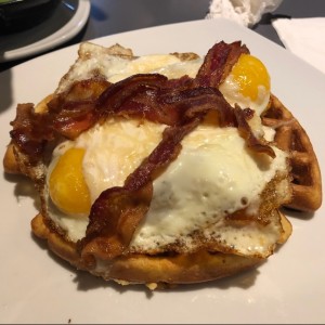 waffle and chicken