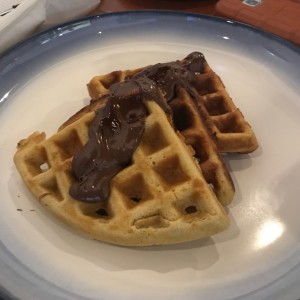 waffles con nutella 