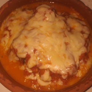 lasagna de carne gratinada