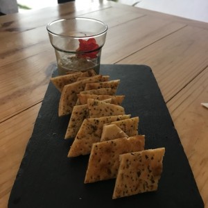 focaccia con berenjena rostizada