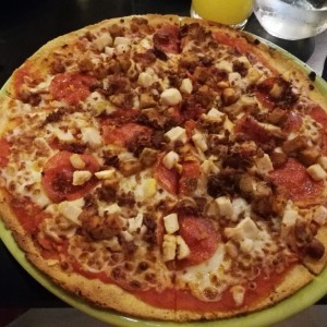 pizza 4 carnes libre de gluten