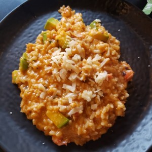 Rissotto de langostinos y aguacate