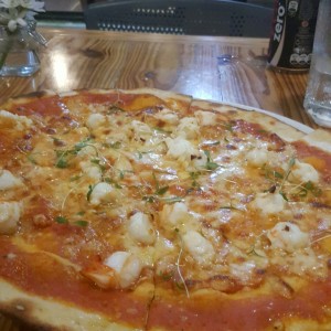 pizza de langostinos