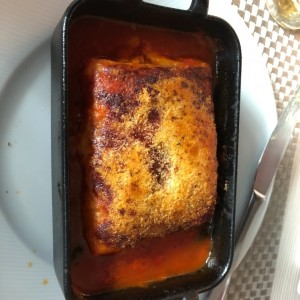 lasagna de berenjena. 