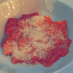 raviolli a la ricotta con espinaca 