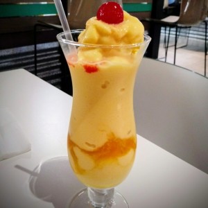 Batido de mango en helado