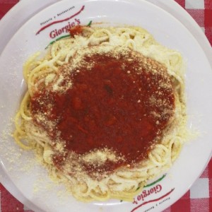 spaghetti en salsa roja