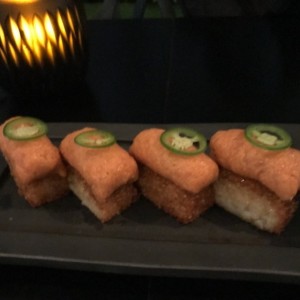 Spicy tuna crispy rice