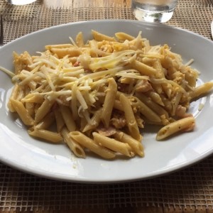 Pasta de la semana (penne carbonara)