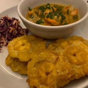 Camarones al curry y coco