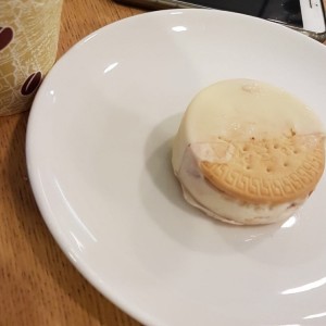 galleta de cheesecake con cubietta de leche condensada