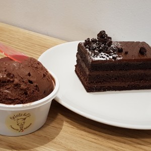 chococake & helado chocolate oscuro